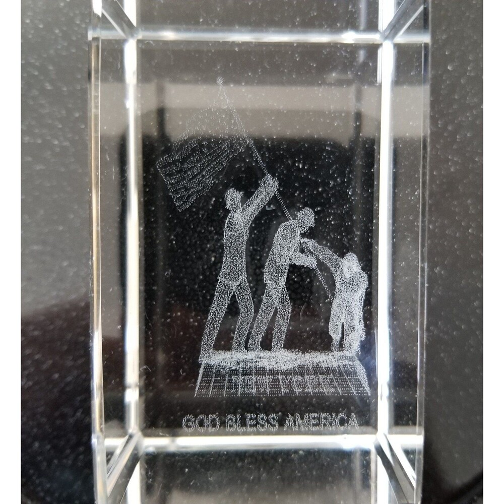 God bless America paperweight laser image